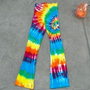 American Apparel tie dye flare yoga pants